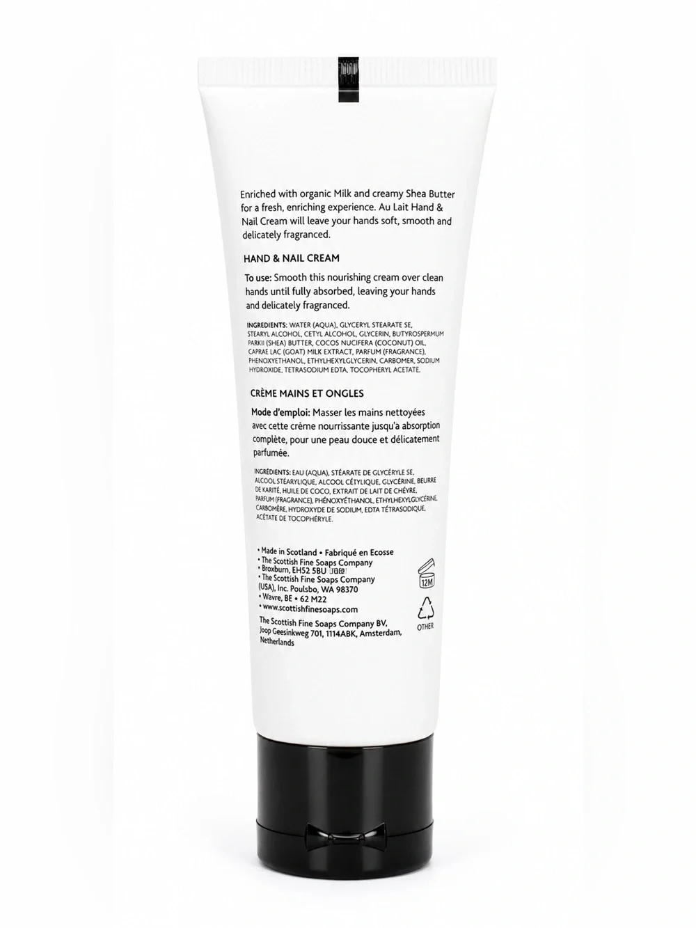 Scottish Fine Soaps Co Au Lait Hand & Nail Cream 2.5oz
